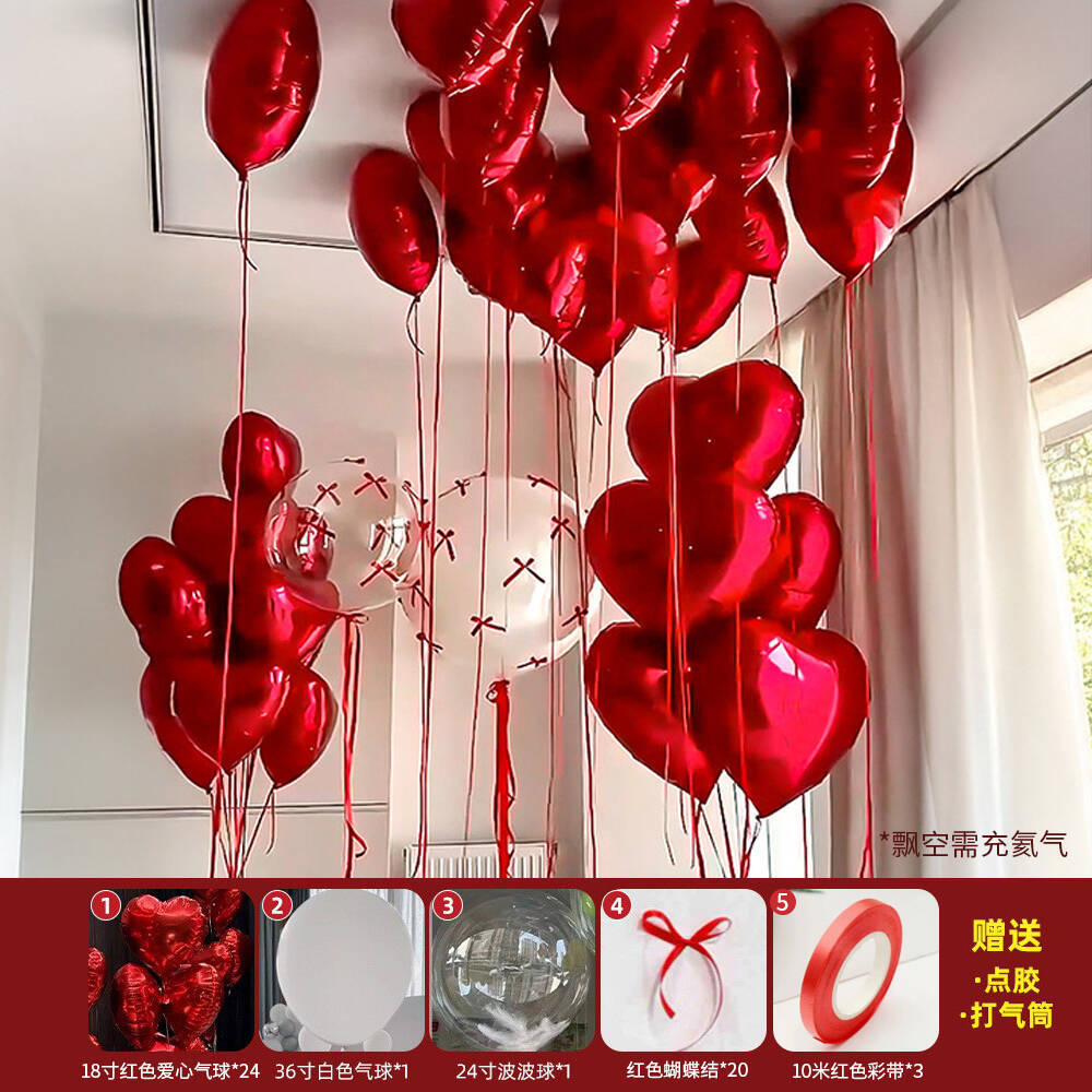 Día de la diosa forma corazón de globo día de nacimiento lleno de helio aire