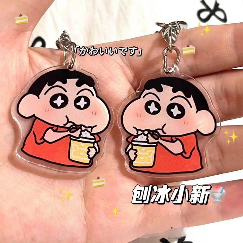 サンドイッチアクリルクレヨン漫画しんちゃんアニメーションプロモーション小さなギフトキーホルダー装飾スクールバッグペンダント人形|undefined