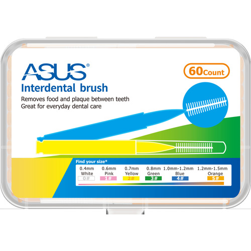 ASUS interdental brush I type interdental brush orthodontic correction tooth gap brushing interdental braces cleaning soft bristles