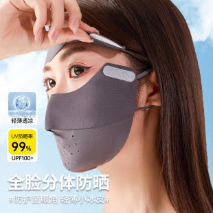 Versatile Face Mask for Women in Summer, Ice-Sense Anti-Uv Mask, Outdoor Driving and Cycling Breathable Sun Protection Mask Full Face