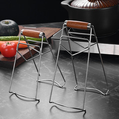 304 stainless steel rosewood heat-resistant dish clamp household bowl and plate holder kitchen multi-purpose plate clamp sand pot steam dish holder