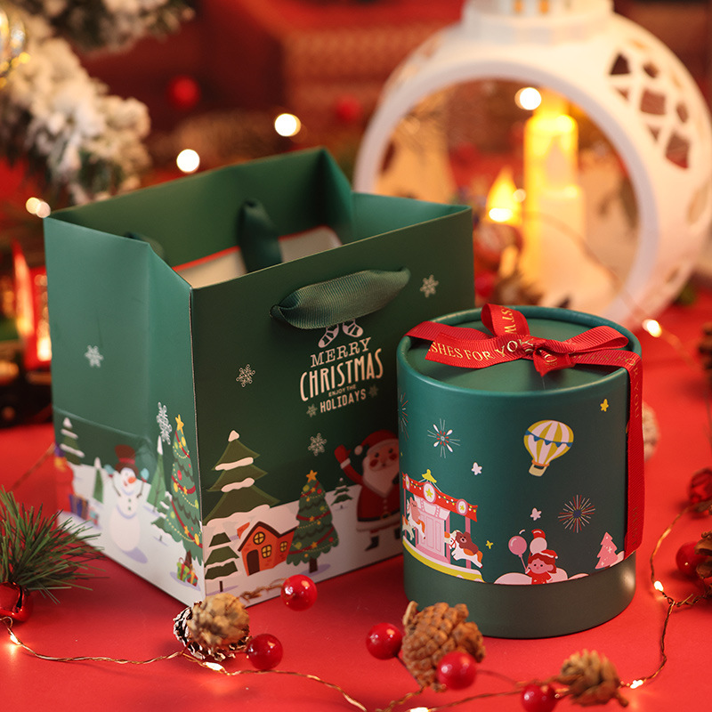 平安夜苹果盒圣诞袜礼品盒空盒子巧克力糖果盒高档礼物包装盒小号