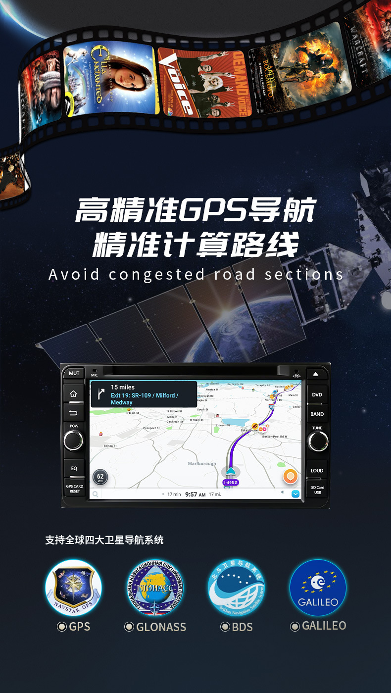 Applicable to 2006-10 Toyota Corolla RAV4 and other general models customized agreement central control car navigator