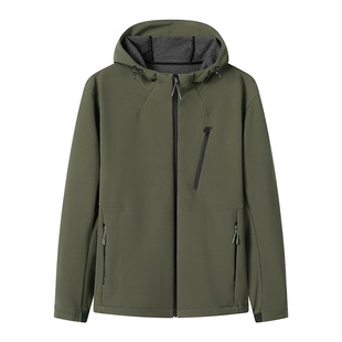 2024 autumn and winter new men's coat with velvet lining effective lock warm hooded design windproof cold warm coat
