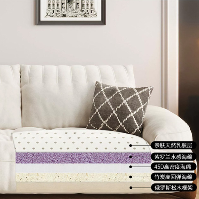 Selección estricta de sofá de tela de gato, sala de estar moderna y simple, sofá de nube de estilo francés para tres personas. image 5
