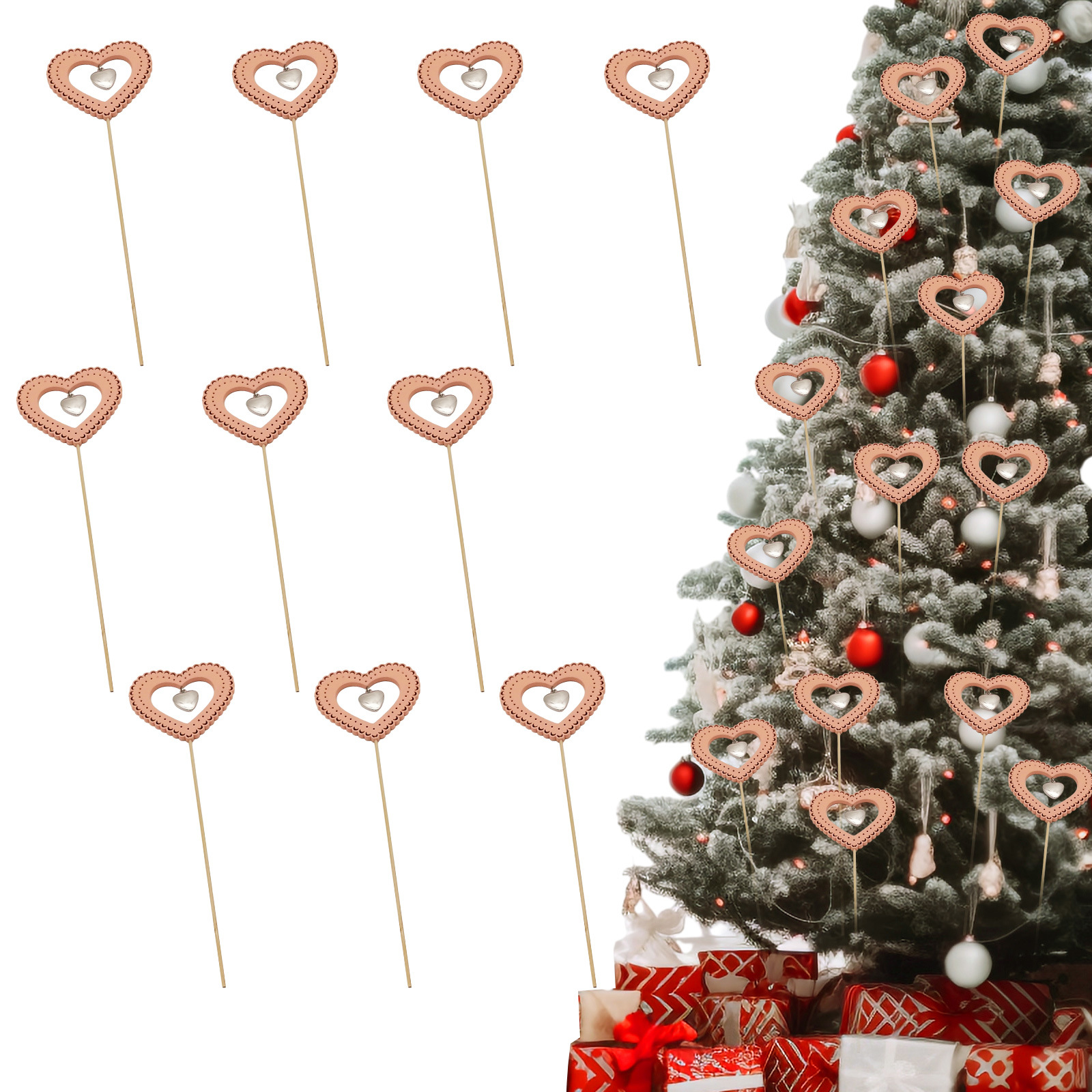 Día de San Valentín Rosa amor artesanía plug-in de amor Bell adornos decoraciones