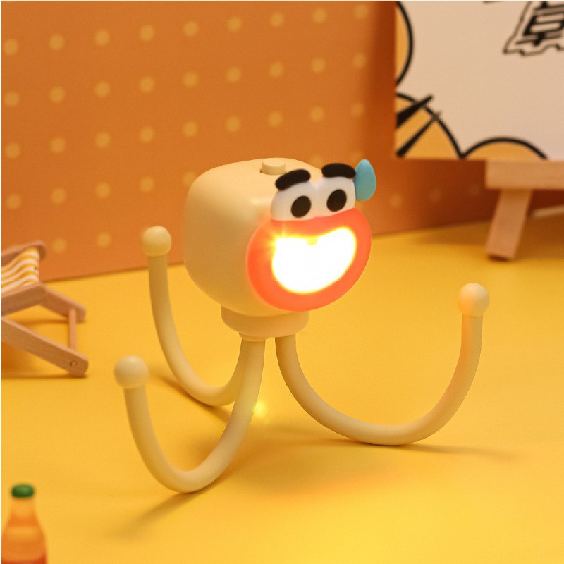Yellow octopus lamp
