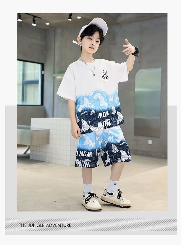 Ensemble de vêtements de sport d'été à manches courtes et à séchage rapide pour adultes, garçons, vêtements de basket-ball, vêtements décontractés pour enfants_voghion.com