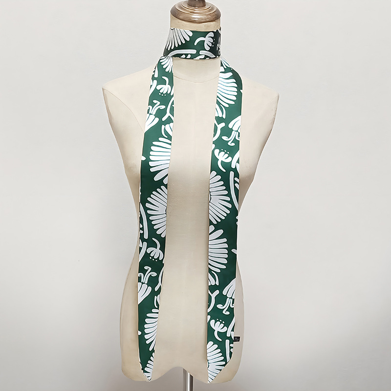 韓国版の細い細い長さの小さいスカーフの女性はバッグの取っ手を縛って春夏の秋のシフォンのプリントの小さいスカーフのマフラーを持ちます。|undefined