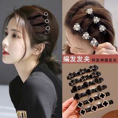 怠け者編みヘアピン神器前髪二重額側砕髪整理ヘアクリップ頭飾り新作ヘアアイロン
