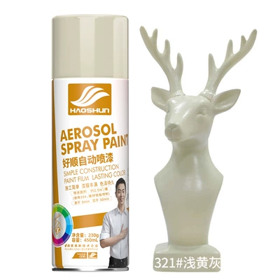 Avtomobil boyası — wood wall graffiti paint - light-yellow-gray-450ml-230g