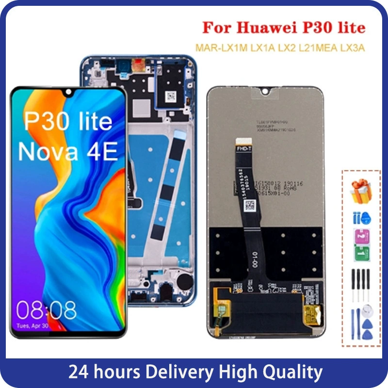 Подходит для экрана Huawei P30 Lite/nova 4e, внутренний и внешний корпус дисплея