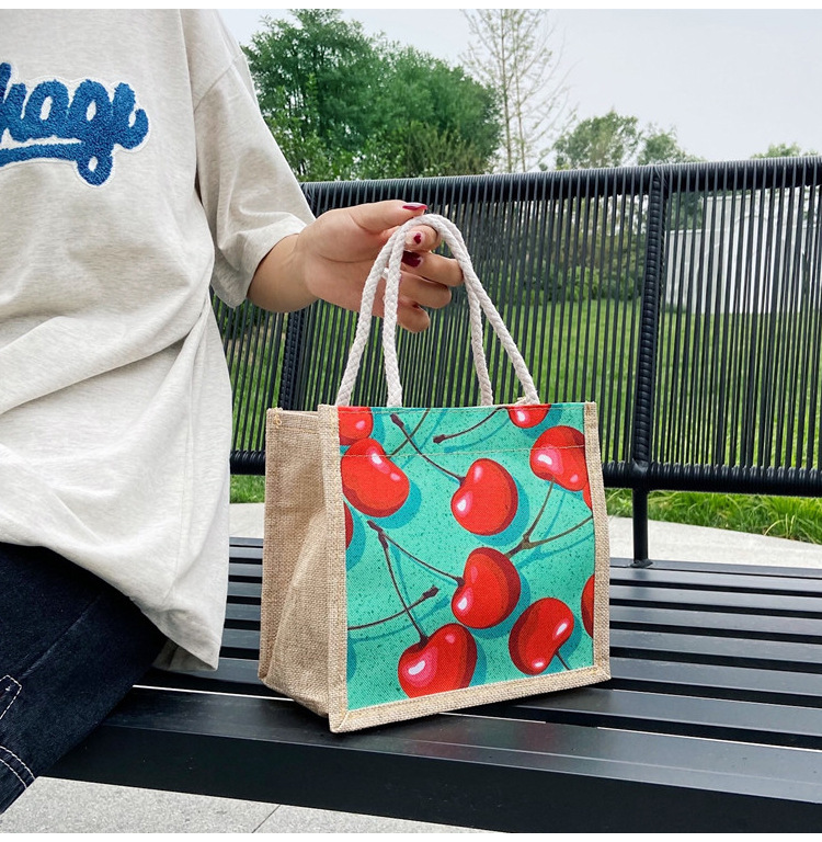 Lindo ins bolsa de almuerzo bolso de trabajo bolsa de almuerzo japonés de gran capacidad bolsa de lona bolsa de Almuerzo