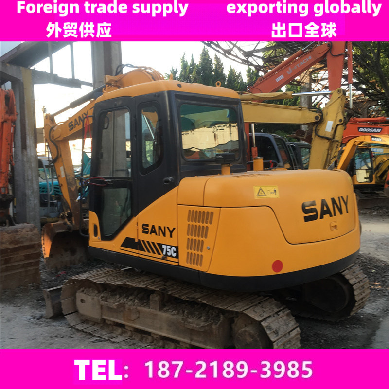 降价转让二手三一75小挖掘机   SANY75C二手小挖掘机价格参数