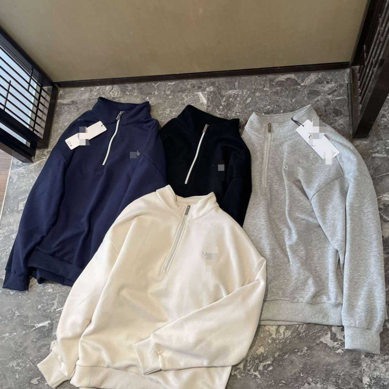 ALO cross-border half-zip autumn and winter loose-fitting stand-up collar slim-fit jacket casual sports unisex sweatshirt top men's sweatshirt ALO cross-border half-zip autumn and winter loose-fitting stand-up collar slim-fit jacket casual sports unisex sweatshirt top men's sweatshirt