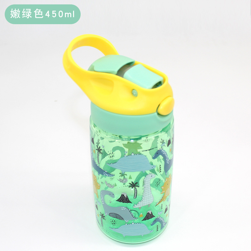 Taza de agua deportiva para niños, botella de agua de plástico portátil resistente a altas temperaturas para estudiantes masculinos y femeninos, linda taza de agua potable directa