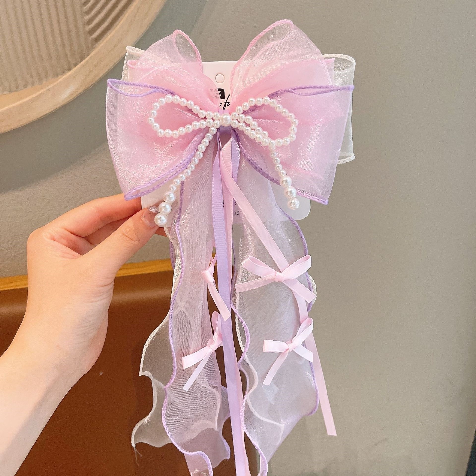 El Purple Bow Hairpin