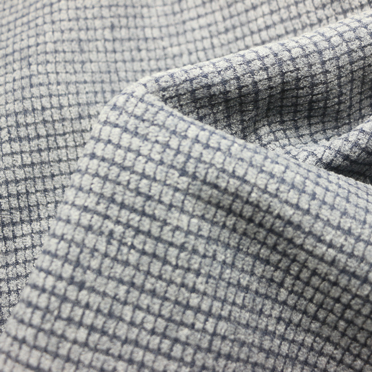 Small Plaid corn grain double-sided towel cloth single brush Ant cloth knitted jacquard single-sided velvet TR Ant flannel fabric