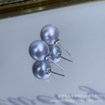 诸暨天然海水珍珠耳钉基础款真多麻18k金轻奢高级感小众奢