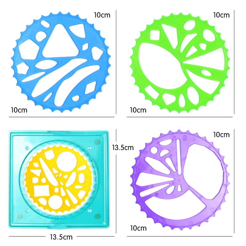 A granel Plantilla de pintura para niños regla inteligencia papelería dibujo caleidoscopio traje caleidoscopio mágico accesorios de juguete