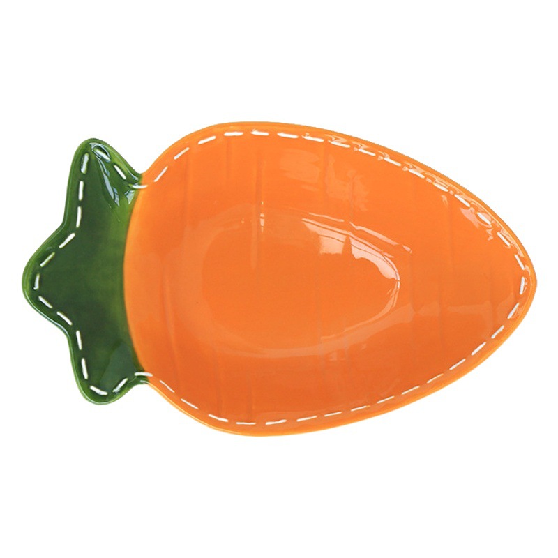 Lindo tazón de zanahoria vajilla creativa los niños alivio ligero forma desayuno occidental postre plato sopa