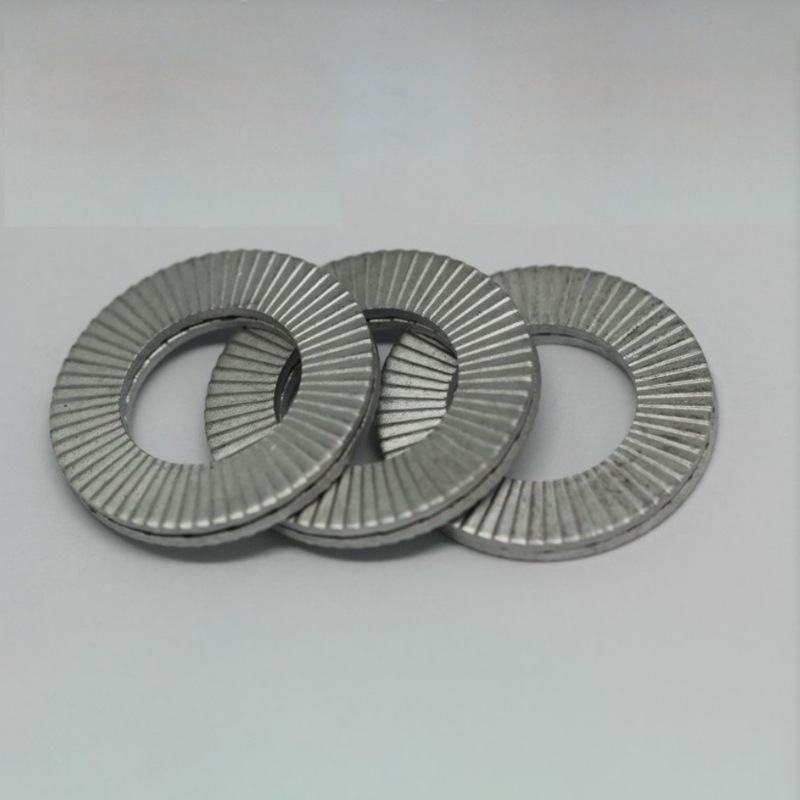 双叠自锁垫圈304不锈钢双叠自锁垫圈 双层防松垫片 减震垫圈
