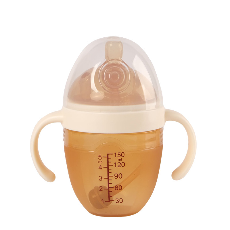 Leche materna en caja inglesa, artefacto de destete de nano plata real, biberón de silicona completo anti-flatulencia para bebés 150 ml