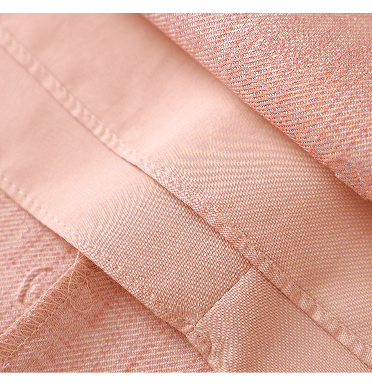 Đầm chữ A nữ cao eo họa tiết jacquard nơ — màu hồng chi tiết 25
