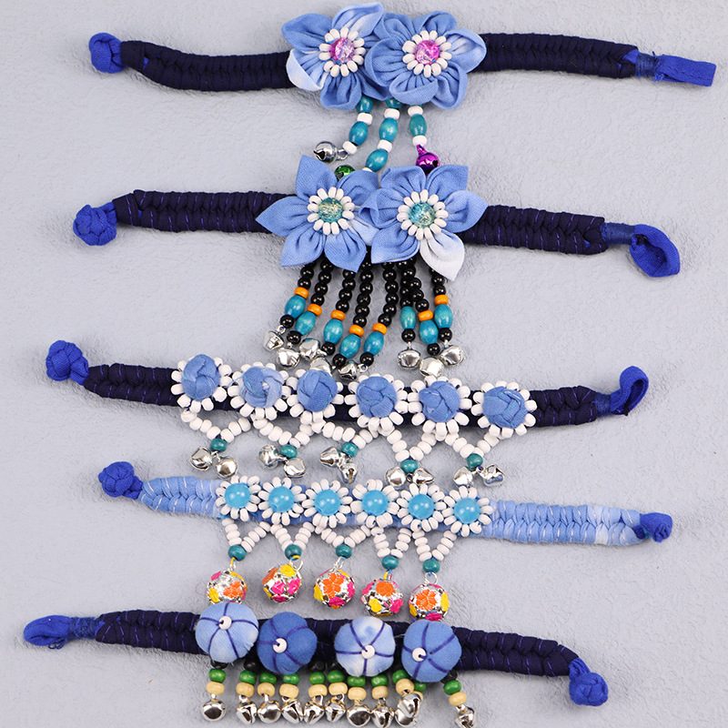 Wholesale Indigo-Dyed Bracelets Yunnan Dali Ethnic Style Tie-Dyed Indigo-Dyed Cloth Bracelets Bracelets Special Hand-Woven Wholesale Indigo-Dyed Bracelets Yunnan Dali Ethnic Style Tie-Dyed Indigo-Dyed Cloth Bracelets Bracelets Special Hand-Woven