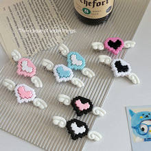 可爱天使翅膀爱心发夹亚文化软妹发卡学生侧边夹刘海夹头饰女批发