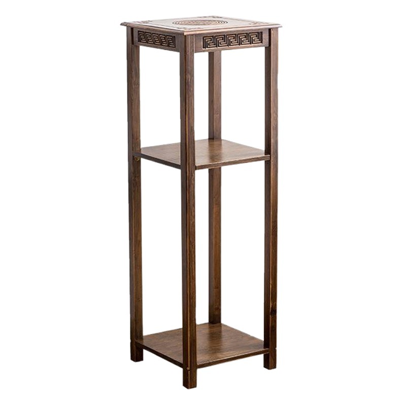 Yaouda sala de estar soporte de flores chino balcón soporte de maceta soporte de tanque de peces bambú mesa alargada verde rábano suculento soporte de flores al por mayor
