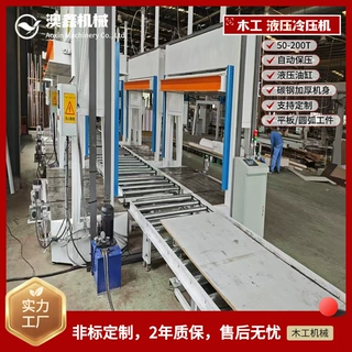 双杠自动升降行程木门压机快速卸压轻松操作4x8尺木工在线冷压机