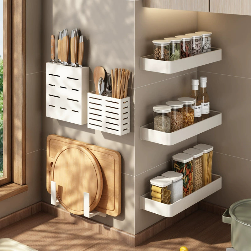 Spice Rack Wall-mounted Storage Rack No-drill Kitchen from Yomiego