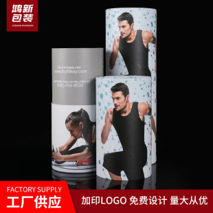 Manufacturer's Product Paper Tube Packaging Color Printing Advertising Tea Round Heaven and Earth Cover Calligraphy and Painting Packaging Kraft Paper Can Customization