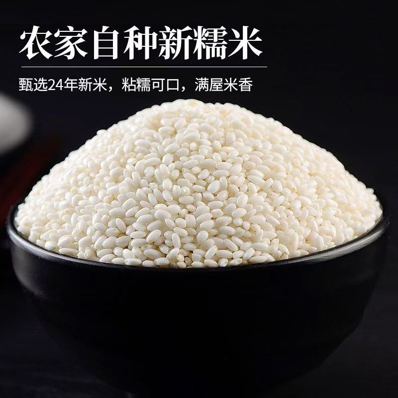 圆粒白糯米东北新鲜长粒糯米包粽子的糯米珍珠纯糯米白糯米500克|undefined