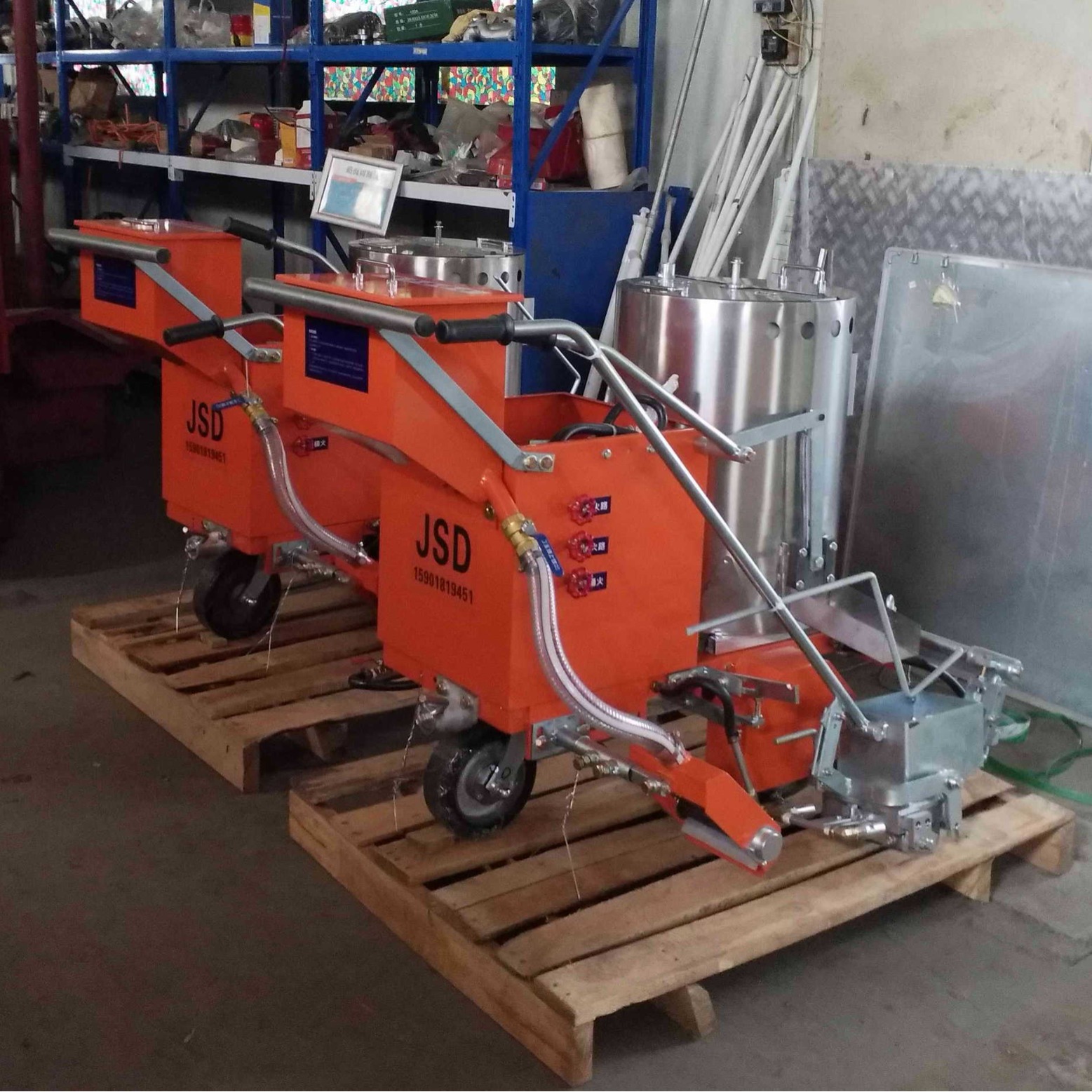 手推式冷喷划线机 路面划线机 马路划线设备