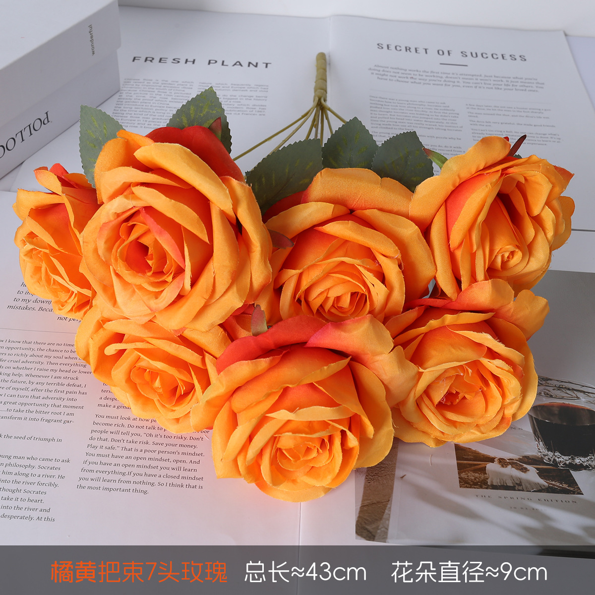 Simulación de 7 flores falsas de rosa princesa escritorio sala de estar DIY decoración de la habitación de bodas de mano accesorios de fotografía de flores