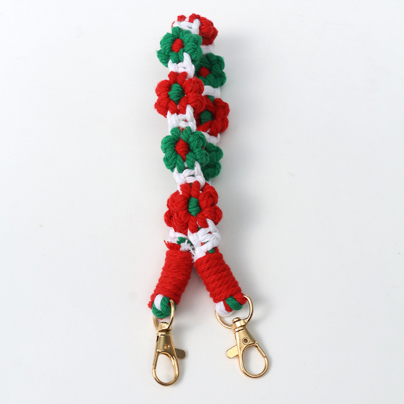 Doble hebilla Navidad rojo verde / 38cm
