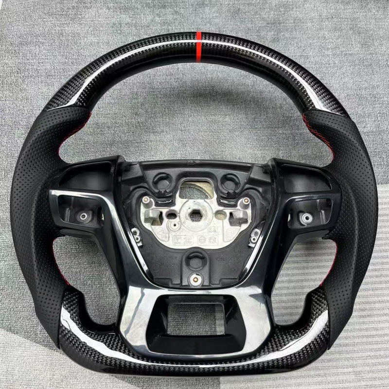 Customized Carbon Fiber Steering Wheel Modification from the Source Manufacturer, Suitable for Ford Raptor Car Interior Steering Wheel Processing
