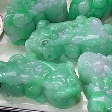 直播货源天然翡翠A货 阳绿貔貅翡翠吊坠珠宝饰品