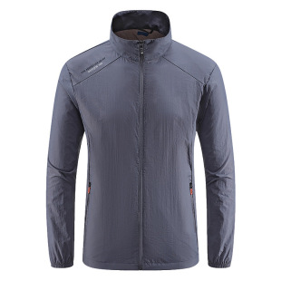 2024 Trendy New Sun Protection Clothing Men's Thin Jacket Summer Outdoor Sports Breathable UV Protection Skin Clothing