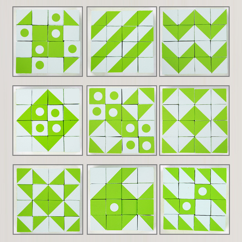 Rompecabezas rompecabezas de madera para niños dibujo de seis lados 16 rompecabezas de pensamiento 3D tridimensional forma de dibujos animados educación temprana juego de mesa para bebés