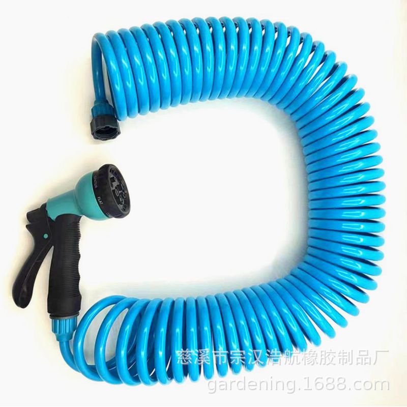 厂家直销家用弹簧管15米浇花水枪伸缩水管浇菜洗车水枪8功能喷头