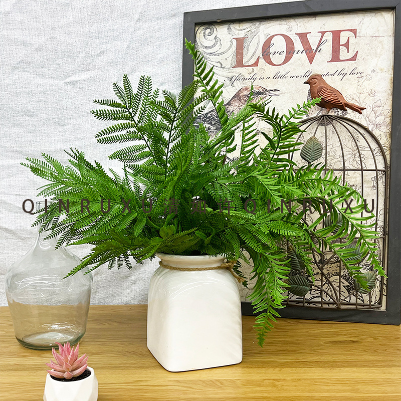 仿真绿植蕨类波斯叶蕨类盆栽欧式仿真草蕨叶客厅植物装饰波斯草