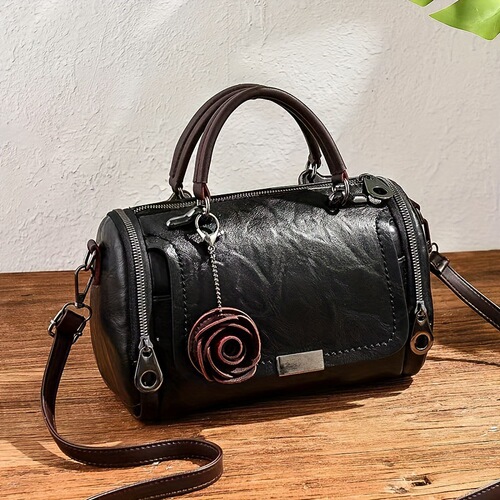 1pc Retro Slung Boston Bag Fashion Small Bag for Ladies Crossbody Bag