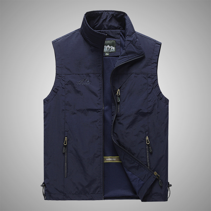 Spring and Autumn New Vest Men's Outdoor Casual Young and Middle-aged Photography Fishing Waistcoat Vest Vest Men's Sports Jacket