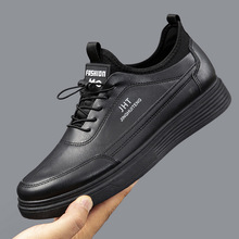 男士软皮运动鞋商务休闲鞋小皮鞋休闲皮鞋男士时尚百搭休闲鞋批发