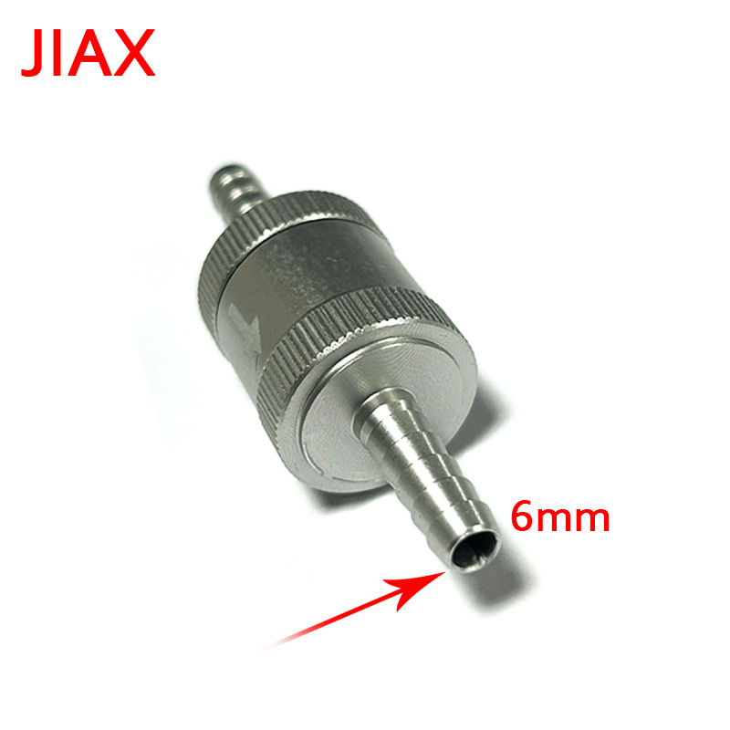 Accesorios generales para maquinaria de automóviles y barcos Válvula de retención unidireccional de combustible Válvula de retención Aluminio redondo 4/6/8/10/12mm
