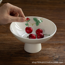 日本进口美浓烧赤绘樱花兔日式餐具小清新萌趣兔子碟盘饭碗家用套