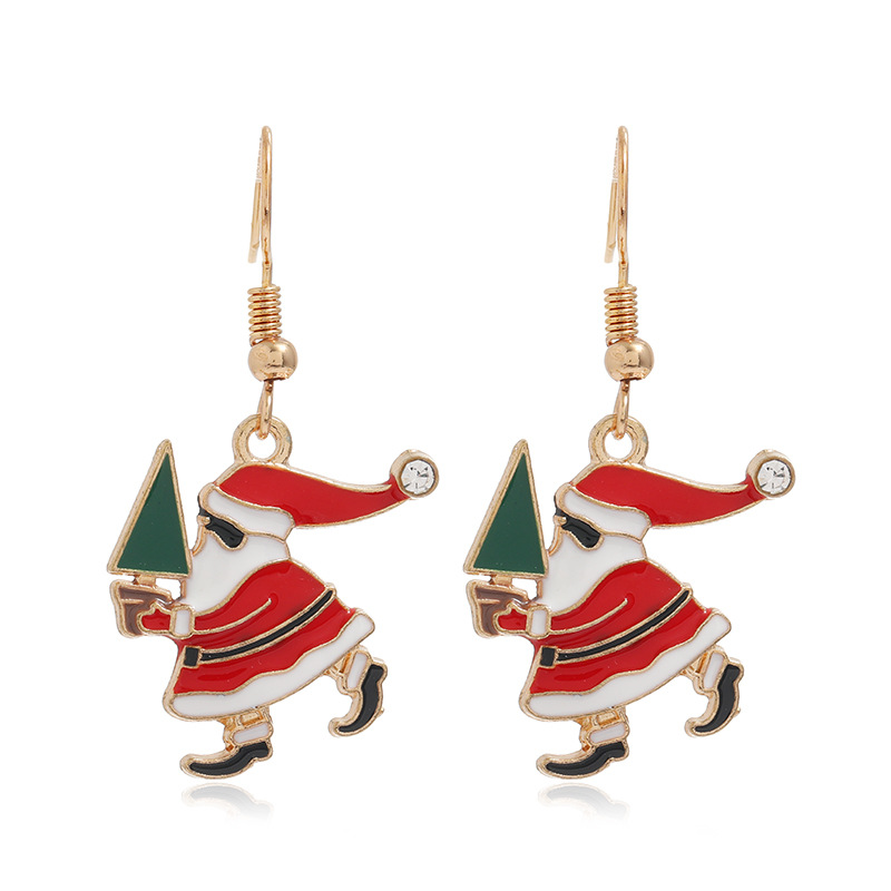 Fashion Christmas Tree Santa Claus Alloy Plating Women's Drop Earrings 1 Pair display picture 26